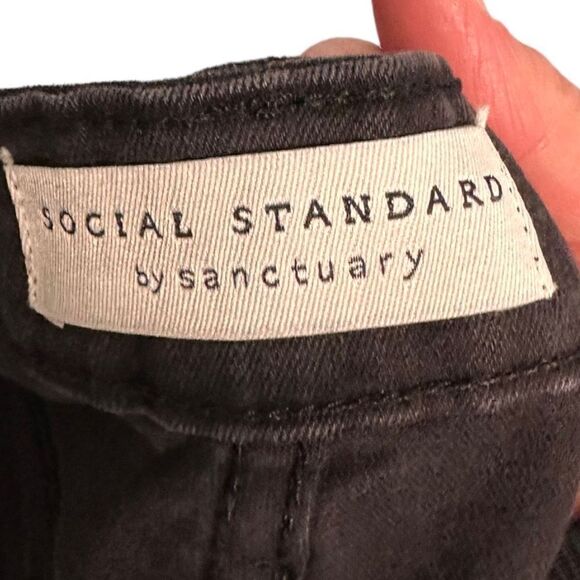 Social standard by sanctuary ankle skinny black jeans women’s size - Picture 4 of 9